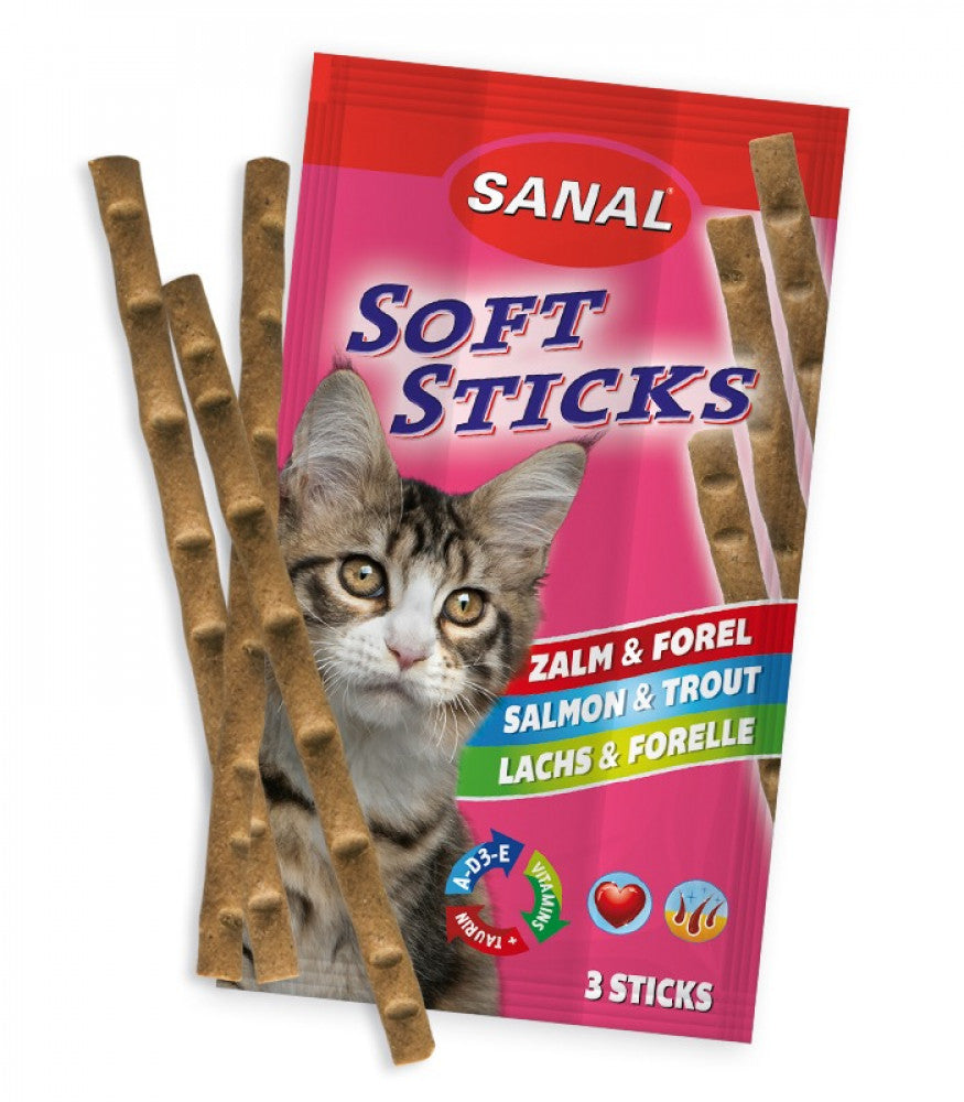 سنال مكافآت أعواد السالمون للقطط 3x15g