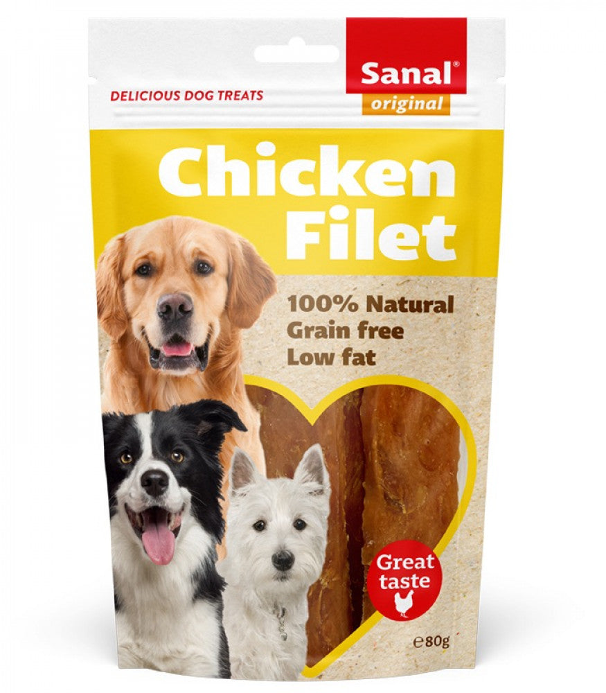 SANAL - Chicken Filet - 80g سنال مكافآت للكلاب - فيليه الدجاج