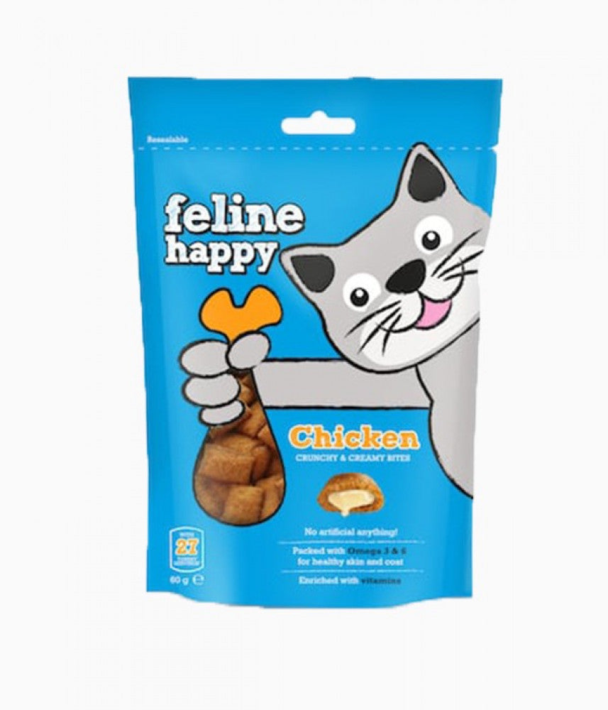 VETIQ - MC - Mark & Chappell - Feline Happy Chicken Flavor Treats for Cats مارك اند تشابل - هابي فيلاين قو مكافات للقطط بنكهة الدجاج