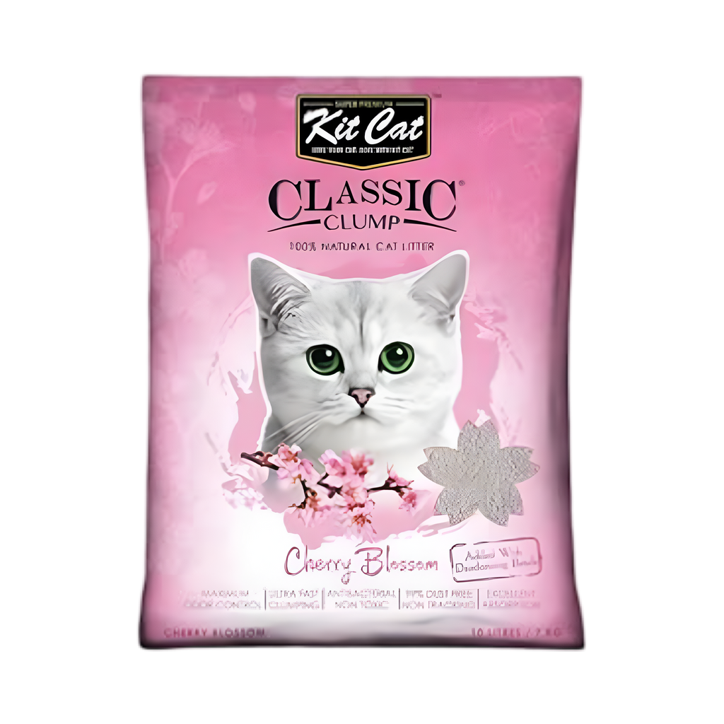 Kit Cat Classic Clump Cherry Blossom Scent Cat Litter - كت كات رمل كلاسيك رائحة زهر الكرز