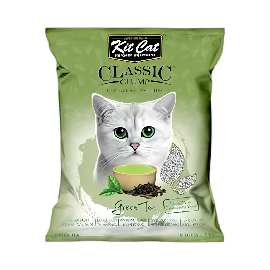 Kit Cat Classic Clump Green Tea Scent Cat Litter - كت كات رمل كلاسيك رائحة الشاي الأخضر