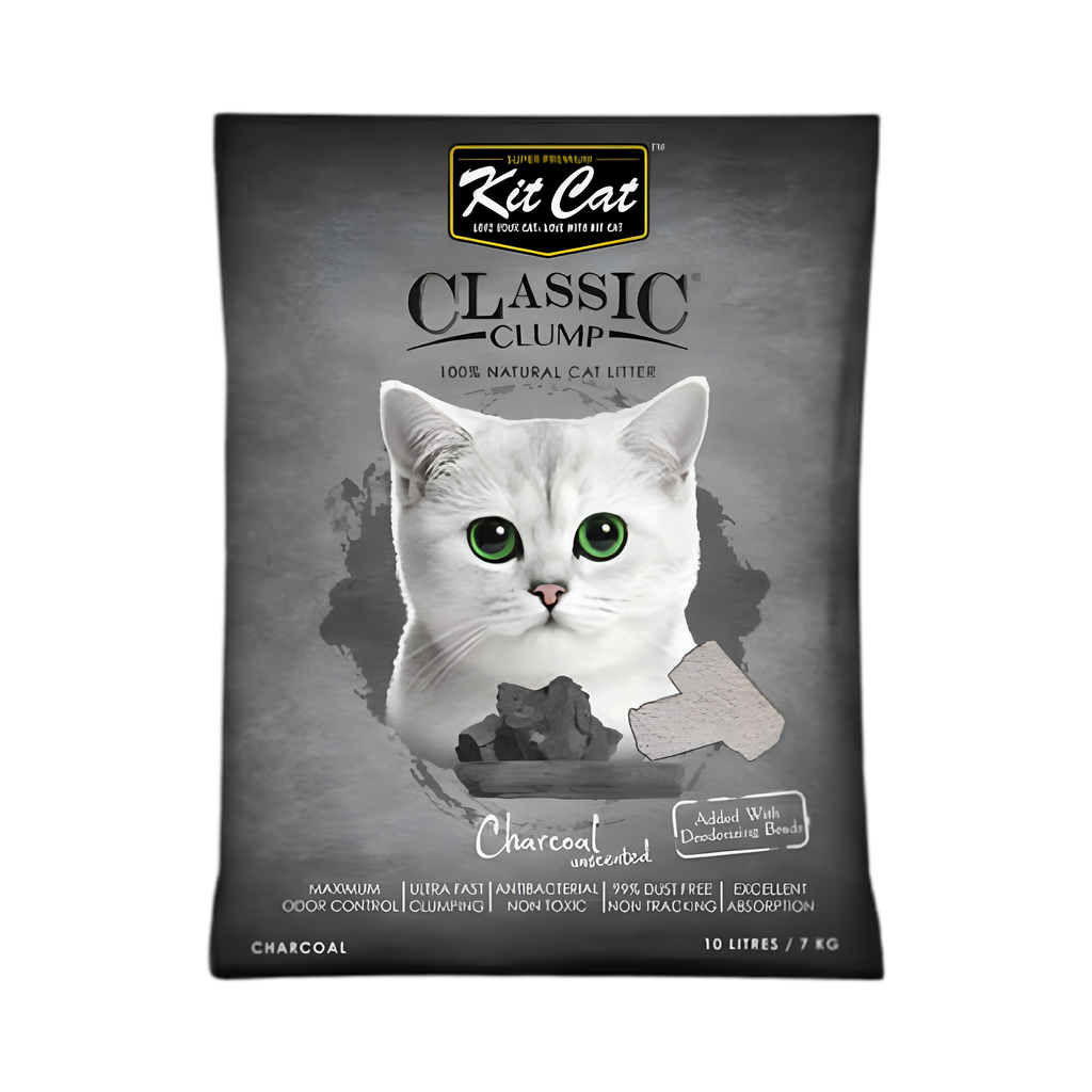 Kit Cat Classic Clump Charcoal Scent Cat Litter -  كت كات رمل كلاسيك رائحة الفحم