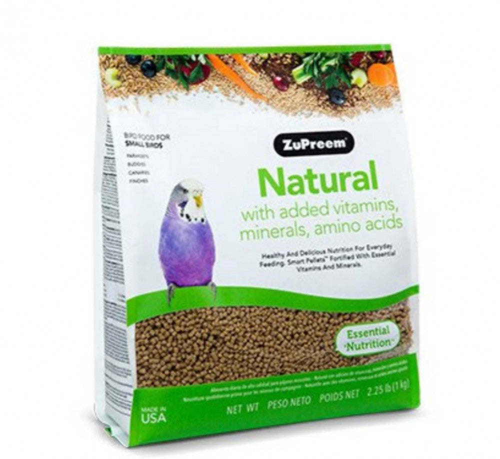 Zupreem - Natural with Added Vitamins, Minerals & Amino Acids For Small Birds - 9.07 KG