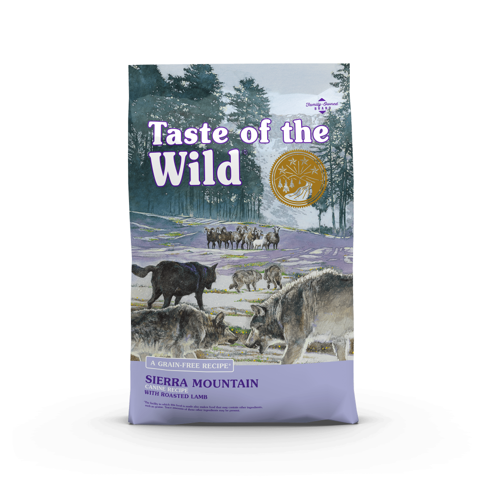 Taste Of The Wild - SIERRA MOUNTAIN - Canine Formula with Roasted Lamb تيست اوف ذا وايلد - سييرا ماونتن طعام جاف مع لحم الضأن المشوي للكلاب