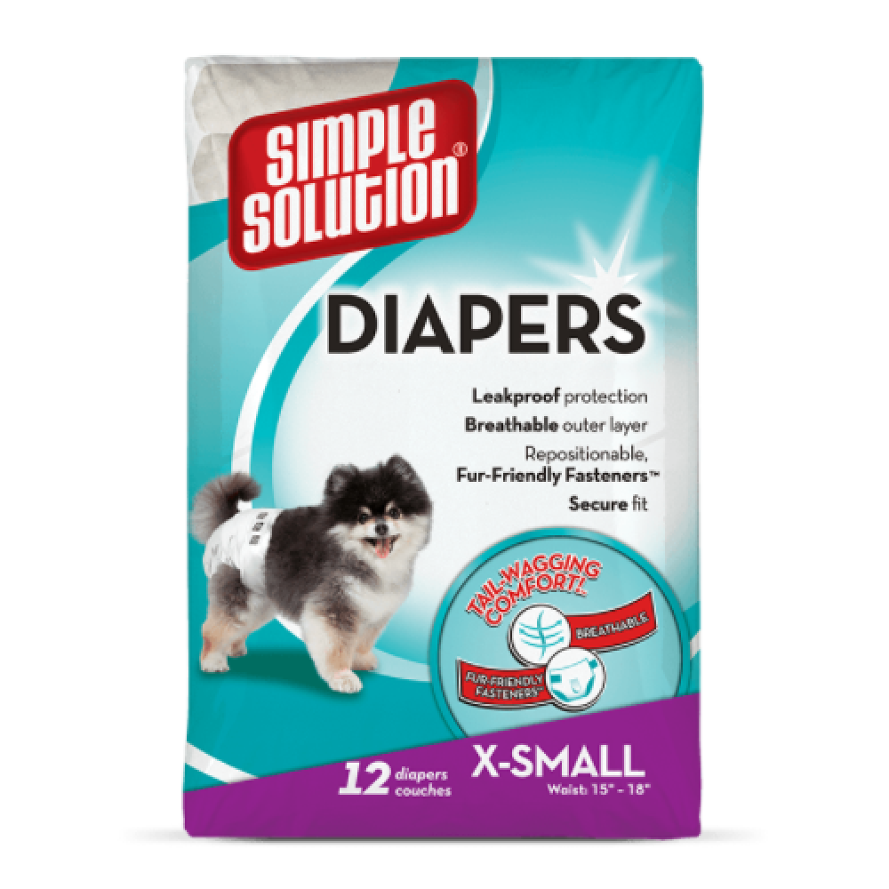 سمبل سولوشن - حفائض للكلاب (ذكور-XSmall )
