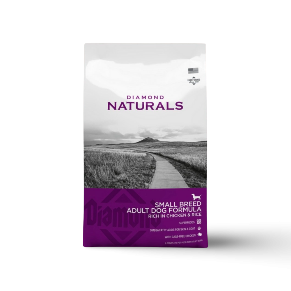 Diamond Naturals Small Breed Adult Dog Formula Chicken & Rice - 7.5 KGدايموند ناتشورال - طعام جاف للكلاب البالغة للسلالات الصغيرة غنية بالدجاج والأرز 7.5 كجم