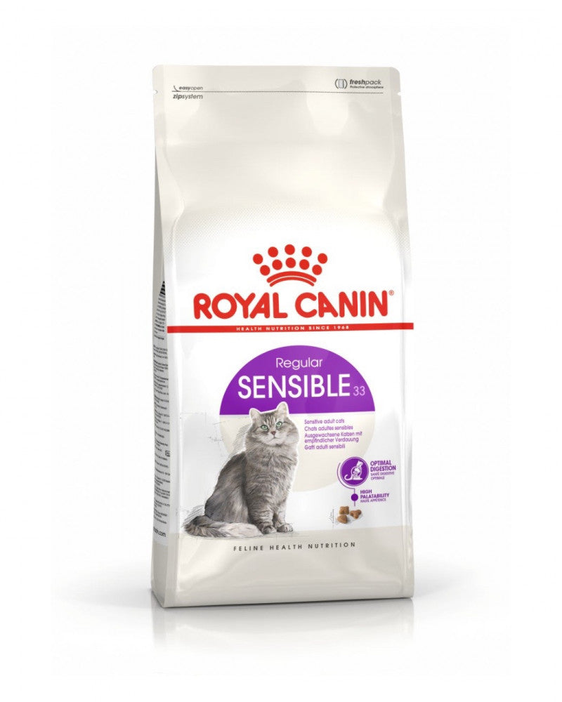 Royal Canin - Sensible 33 Dry Food For Sensitive Cats - 2 Kg رويال كانين - سينسيبل 33 طعام جاف للقطط الحساسة