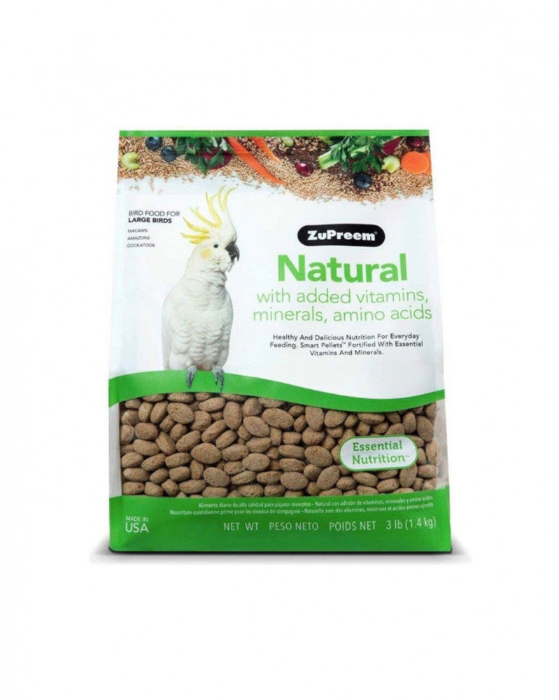 Zupreem - Natural Blend With Added Vitamins, Minerals & Amino Acids For Large Birds