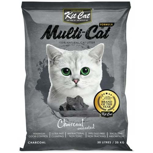 Kit Cat - Multi-Cat Formula With Charcoal Scent - 30L