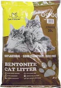 Cat Partner - Bentonite Dust Free Clumping Litter with COFFEE Scent - 25 L