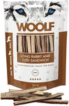 WOOLF - LONG RABBIT & COD SANDWICH' Complementary Snacks For Dogs - 100g