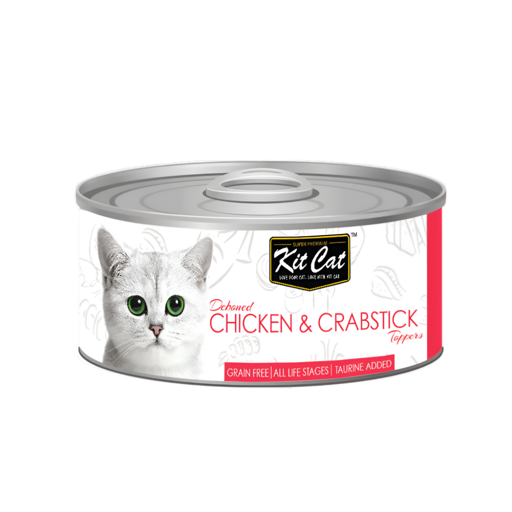 كت كات معلبات دجاج وسلطعون منزوع العظم 80g