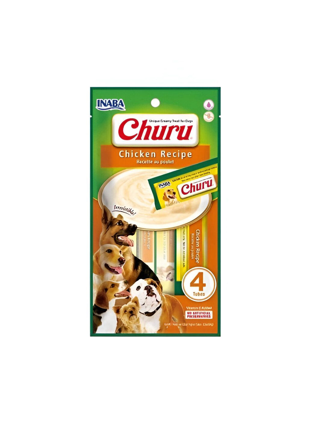 INABA - Churu Chicken Recipe For Dogs - 4 x 14 Gram