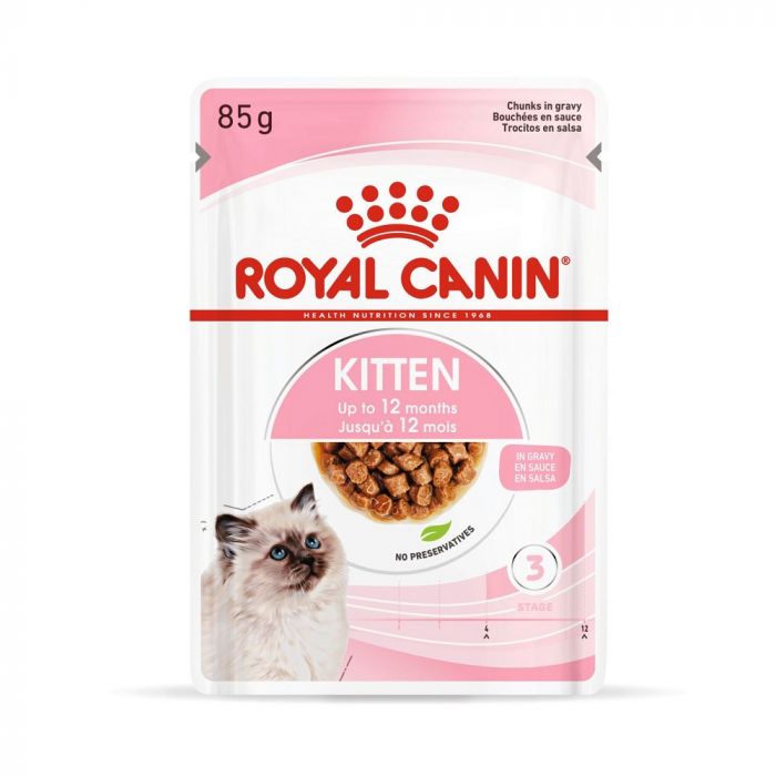 Royal Canin - Kitten Wet Food Pouch Up To 12 Months - 85 g - رويال كانين -  أظرف طعام رطب للقطط الصغيرة