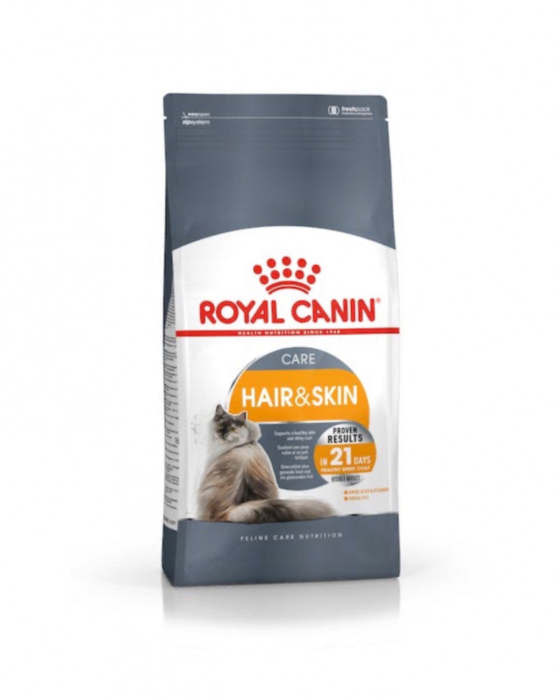 Royal Canin - Hair & Skin dry cat food - 4KG - رويال كانين - هير اند سكين طعام جاف للقطط داعم للشعر والجلد 4KG